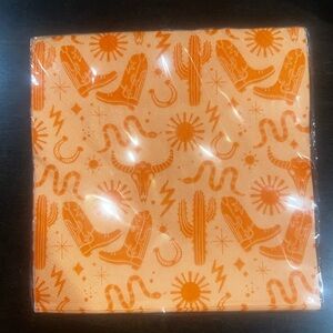 100 Orange Western Theme Party Napkins